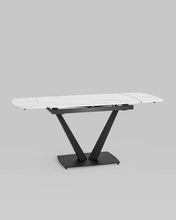 Стол обеденный Клео раскладной 120-180*80 керамика светлая