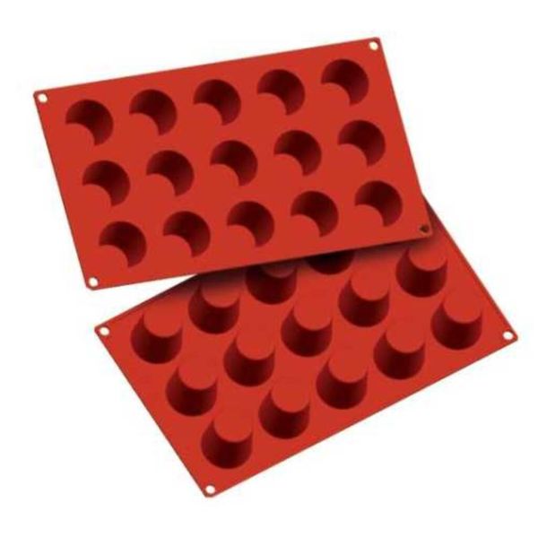 Форма кондитерская "Ром-баба" 15 ячеек d 40 мм, h 40 мм силикон (30*17,5 см) P.L.