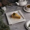 Тарелка 20,8*20,8 см h2 см квадратная смещенное дно Asymmetry белая фарфор P.L. Proff Cuisine [1]