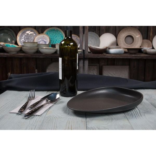Блюдо овальное 26,5*20 см h4,5 см Smooth Black Raw Stellar P.L. Proff Cuisine [3]