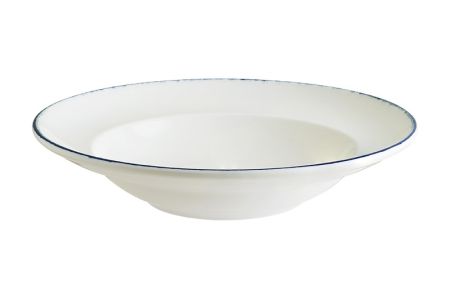 Тарелка d=270 мм. глубокая 450 мл. h=56 мм. Ретро синий край, форма Гурмэ Bonna /1/6/408/ ВДОХНОВЕНИЕ