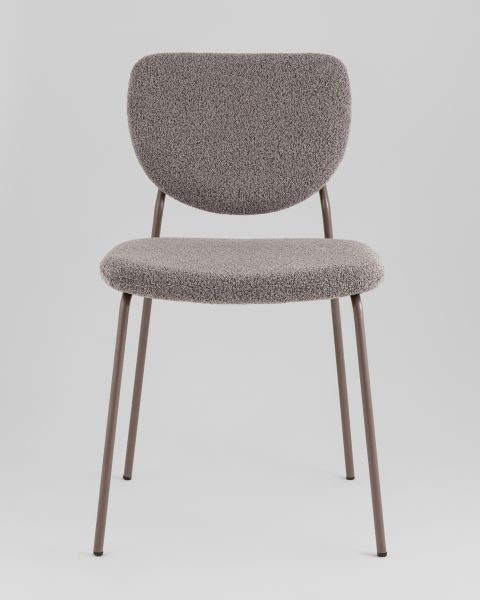 Стул обеденный Gigi тёмно-серый букле серые ножки