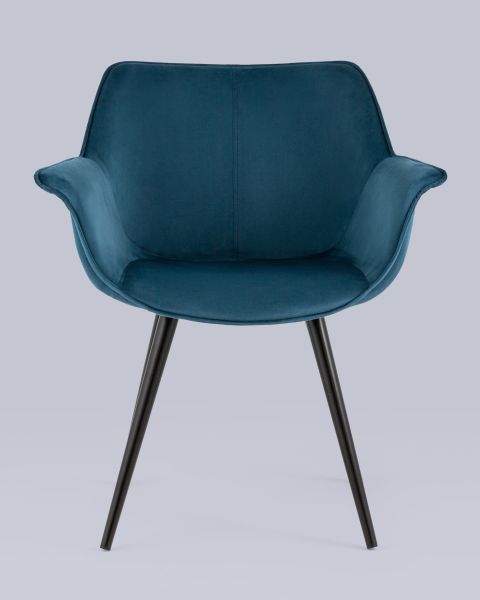 Стул Мэйсон велюр пыльно-синий